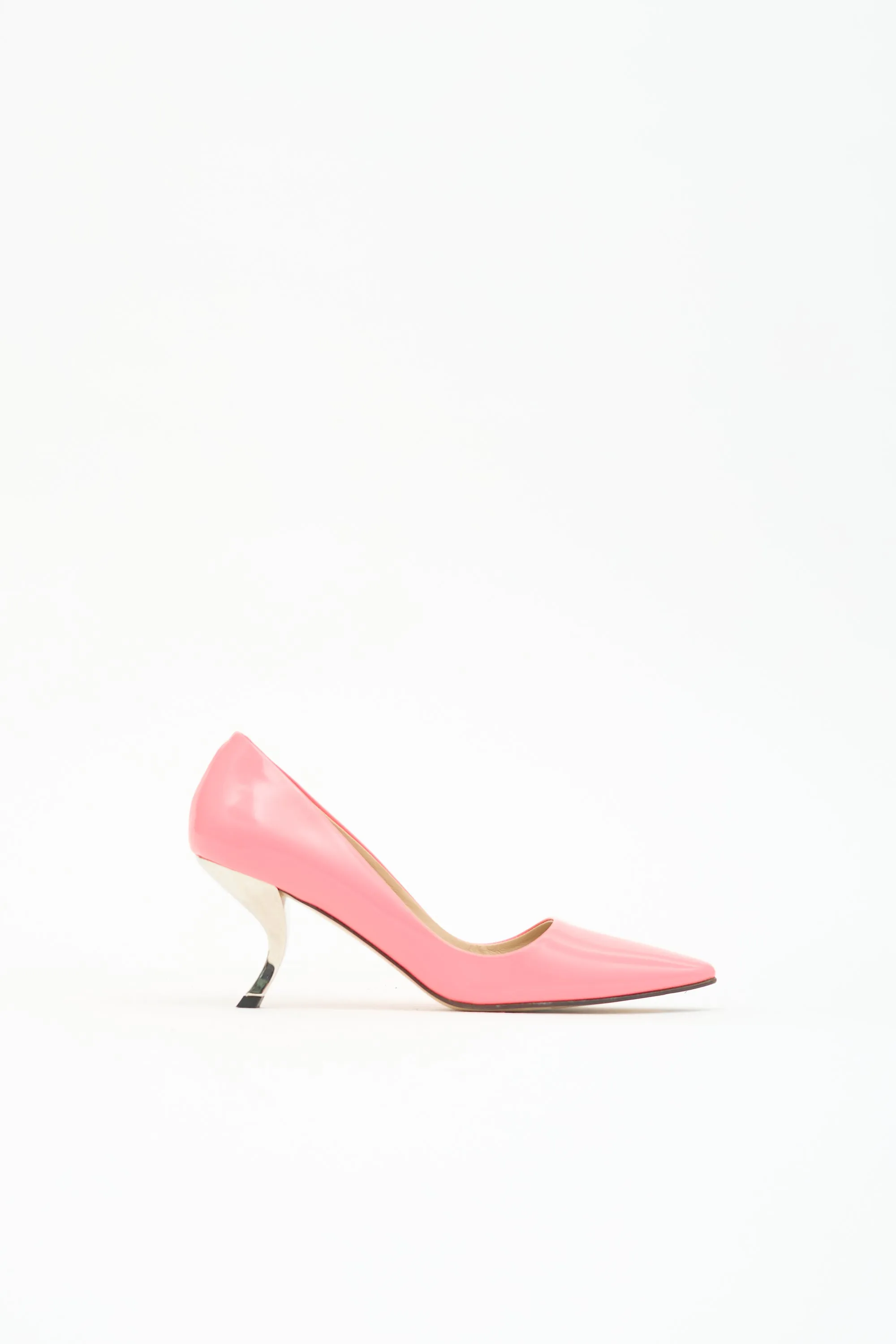 Leather Comma Heel Pump sold by VSP Consignment