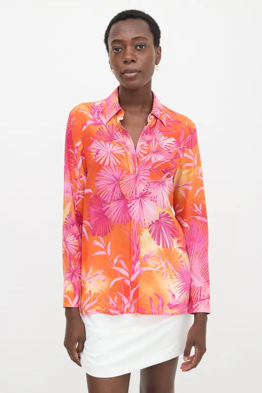 Silk Printed Shirt made by Versace
