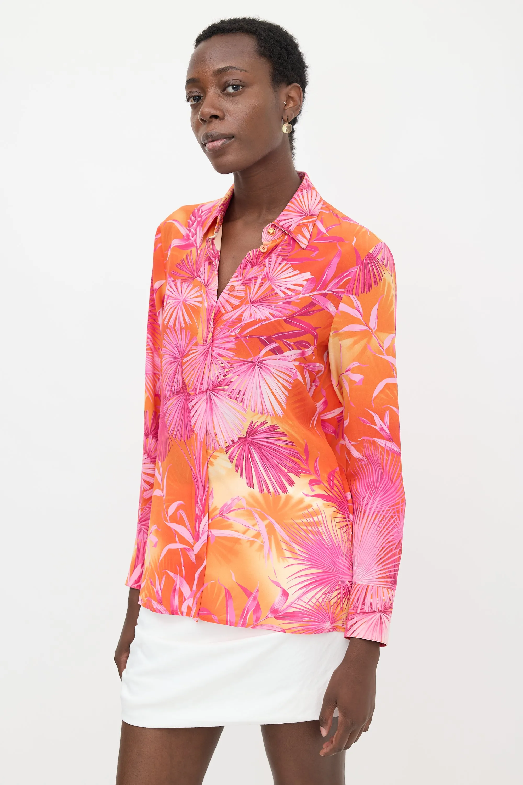 Silk Printed Shirt sold by VSP Consignment product image thumbnail 3