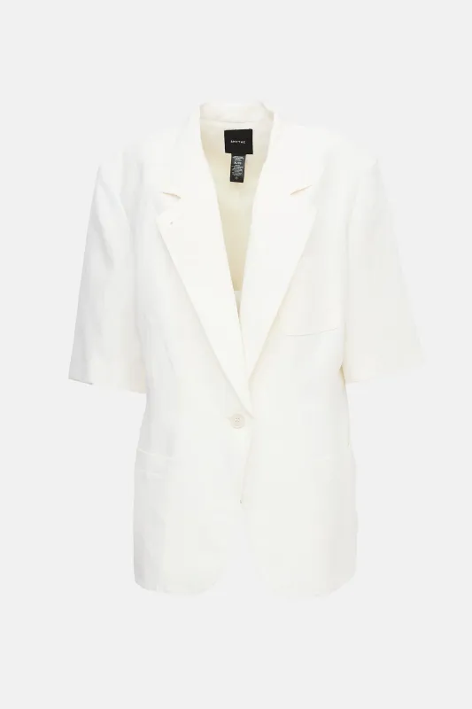 Linen Short Sleeve Blazer made by Smythe