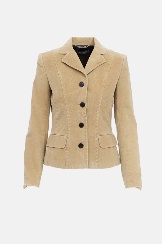 C. 2000's Corduroy Blazer made by Dolce & Gabanna