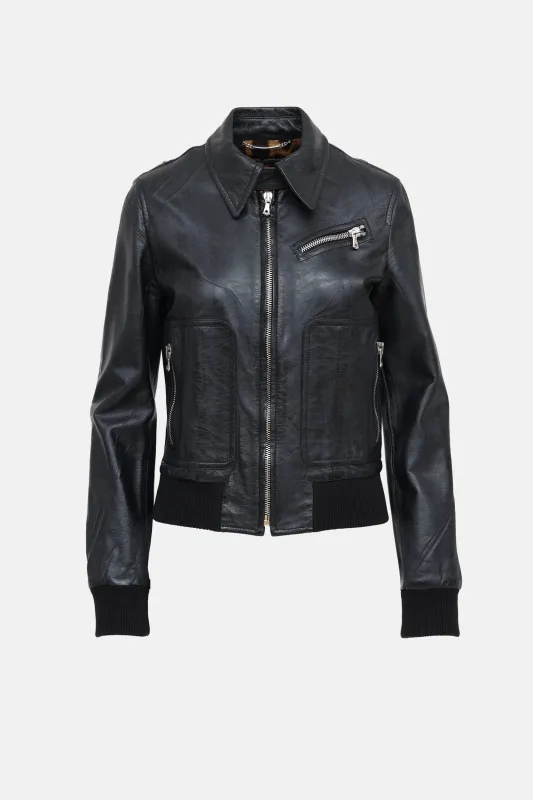 Leather Biker Jacket made by Dolce & Gabanna