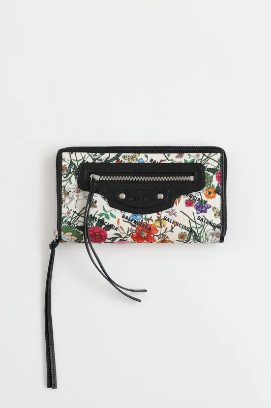 x Balenciaga Floral Canvas Wallet made by Gucci