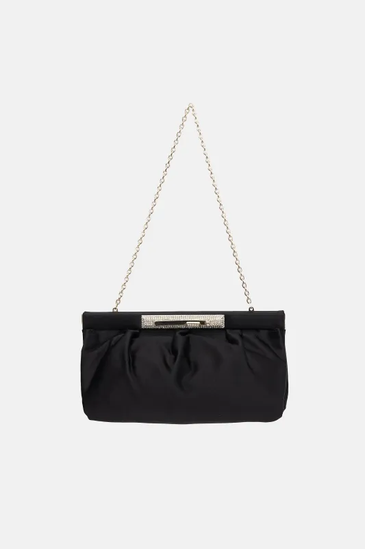 Satin & Embellished Clutch made by Valentino
