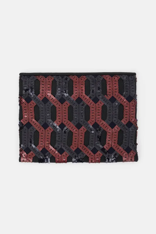 2011 Sequin Overlay Pochette Pouch made by Miu Miu