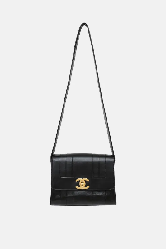 C. 1990s Vertical Quilted Large Flap Bag made by Chanel