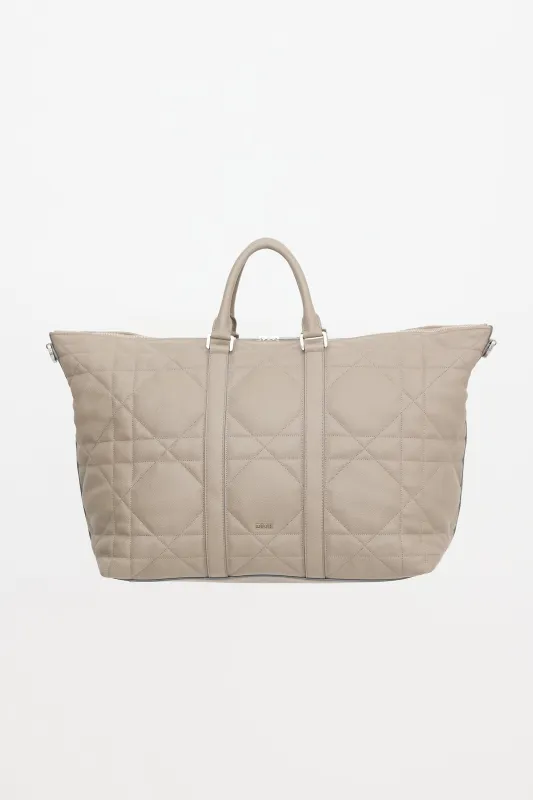 2024 Leather Maxi Cannage Weekender Bag made by Dior