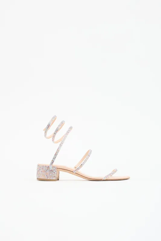 Leather Embellished Cleo Sandal made by Rene Caovilla