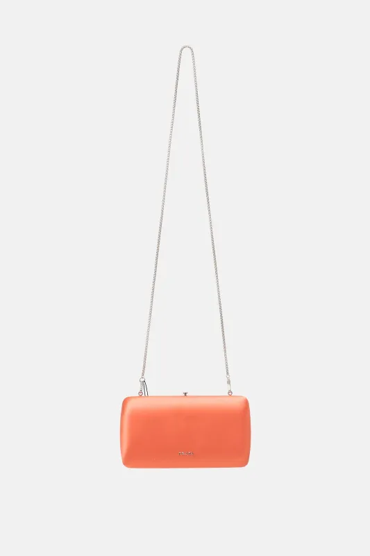Satin Raso Minaudière Clutch made by Prada