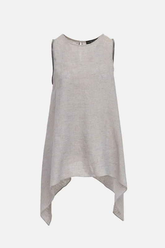 Linen Beaded Top made by Fabiana Filippi