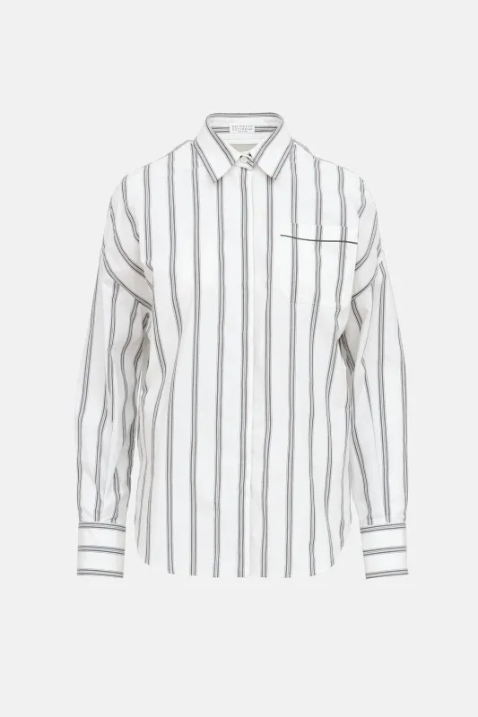 Striped Monili Shirt made by Brunello Cucinelli