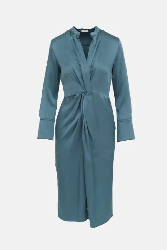 Long Sleeve Twist Dress made by Brunello Cucinelli