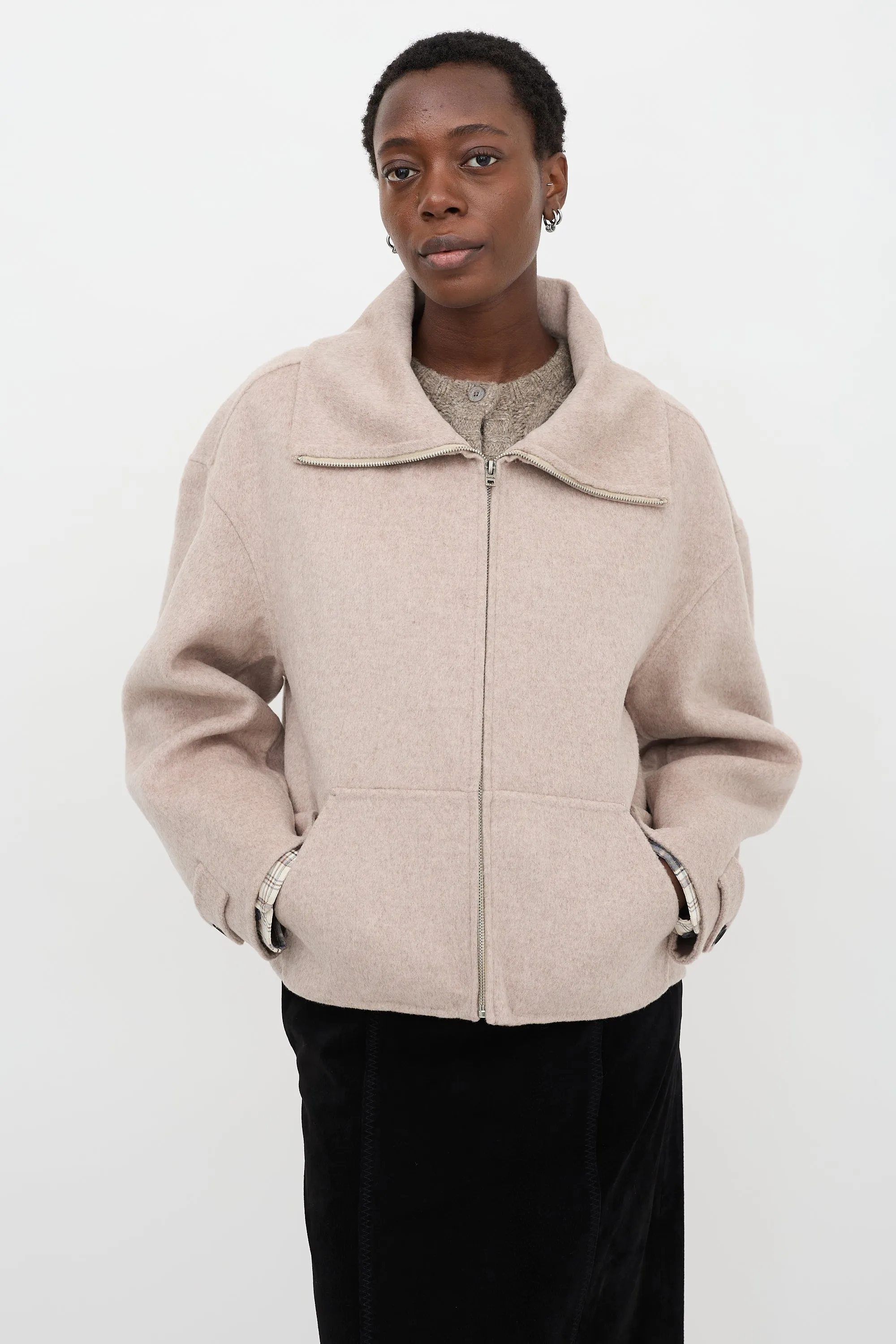 Wool & Cashmere Zip Jacket sold by VSP Consignment product image thumbnail 4