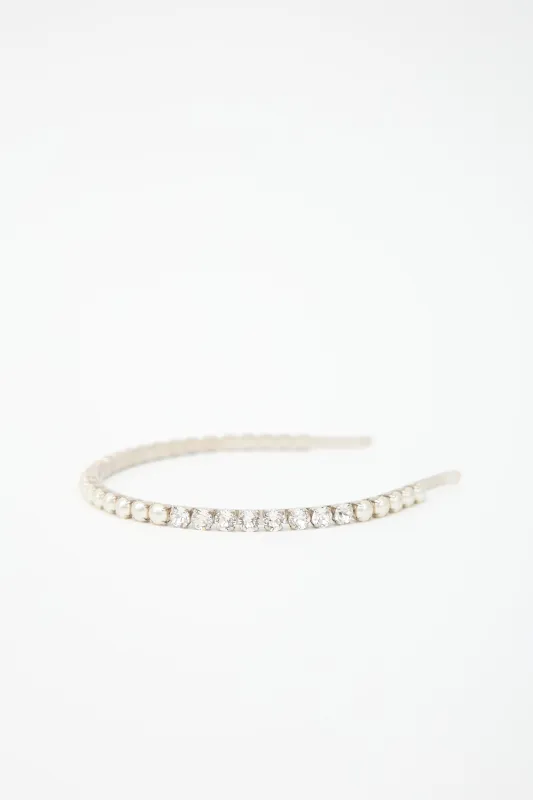 Metal Embellished Headband made by Miu Miu
