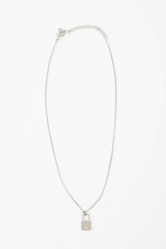 Padlock Logo Necklace made by Dior
