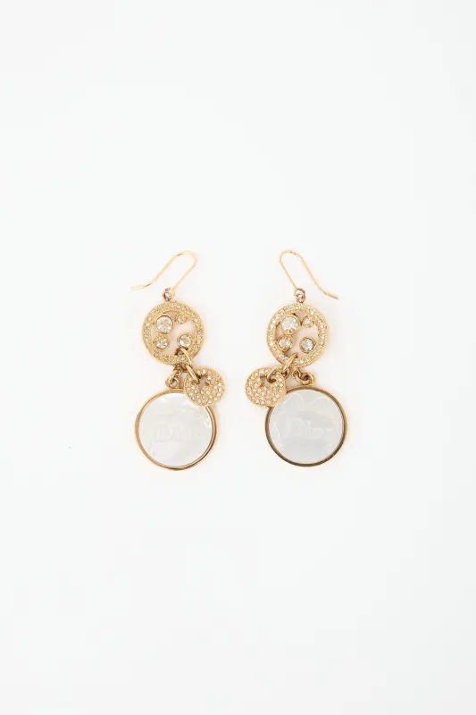 Logo Drop Earrings made by Dior