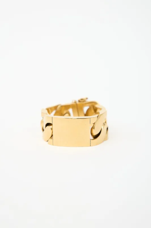 2013 Curb Chain Plate Bracelet made by Celine