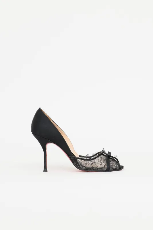 Satin Lace Pump made by Christian Louboutin