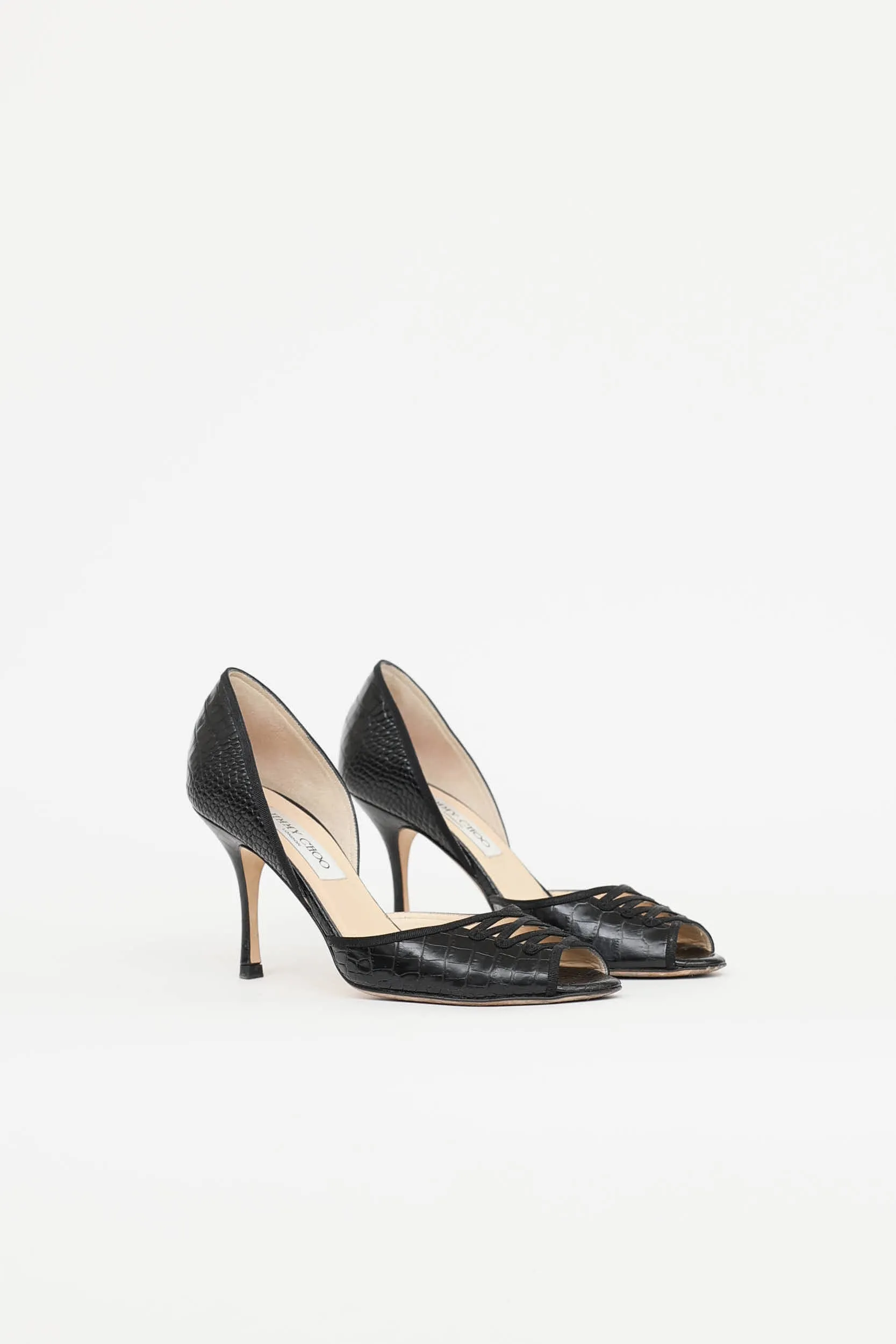 Embossed Peep Toe Pump sold by VSP Consignment product image thumbnail 2