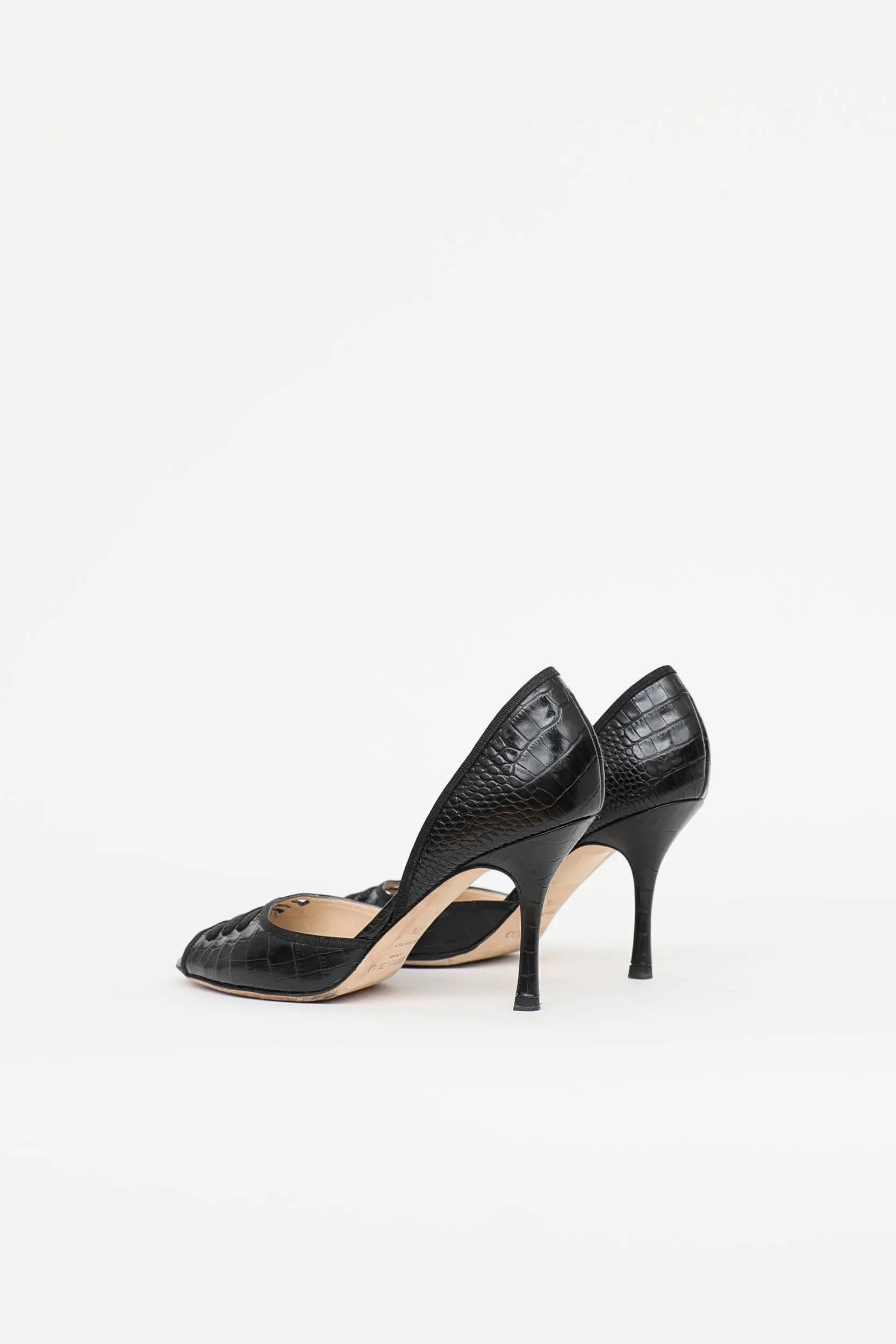 Embossed Peep Toe Pump sold by VSP Consignment product image thumbnail 3