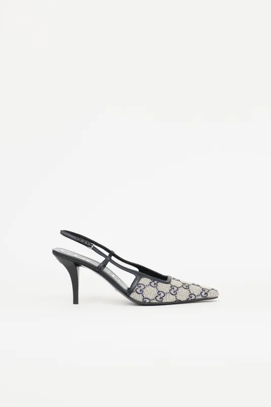 Crystal Slingback Pump made by Gucci