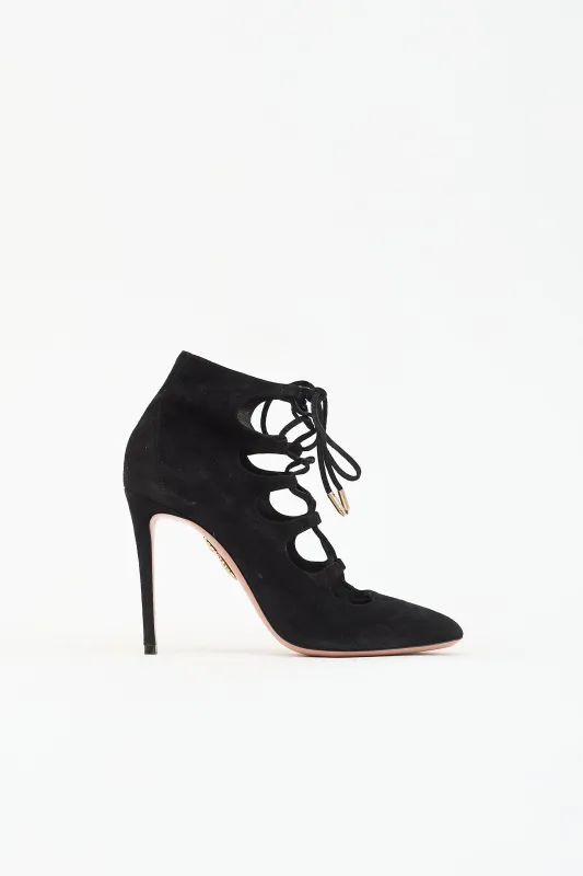 Suede Lace Up Heel made by Aquazzura