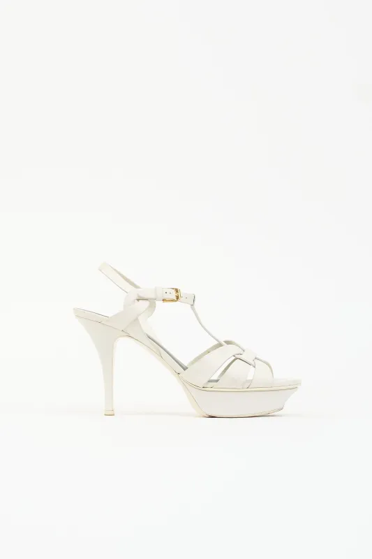 Leather Tribute Sandal made by Yves Saint Laurent