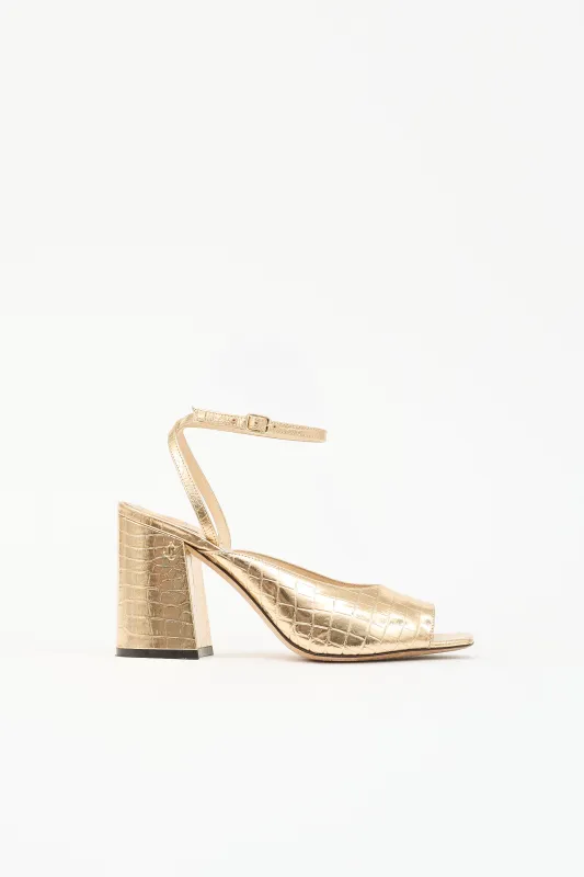Embossed Leather Sandal made by Jimmy Choo