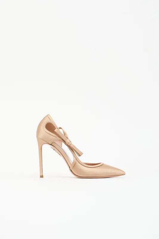Satin Soave D'Orsay Heel made by Aquazzura
