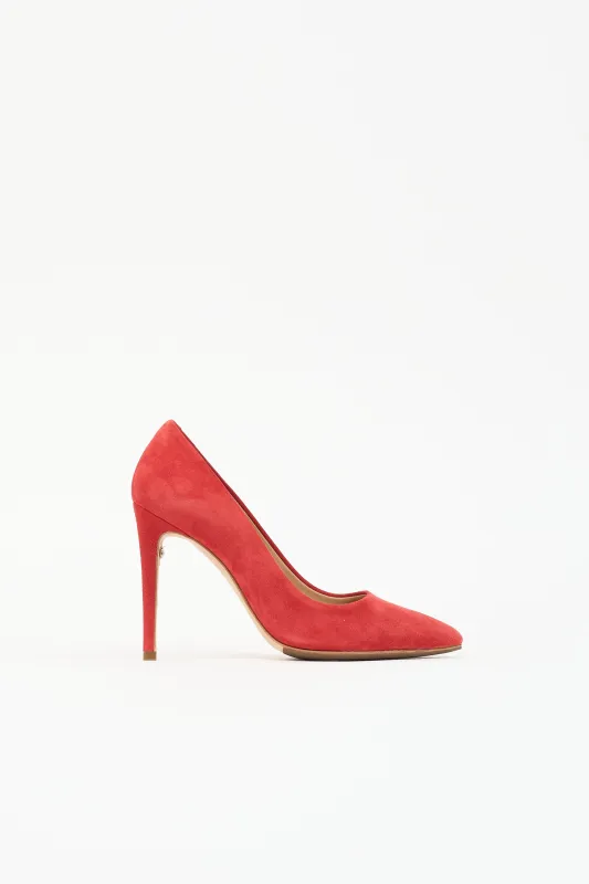 Suede Pointed Toe Pump made by Salvatore Ferragamo