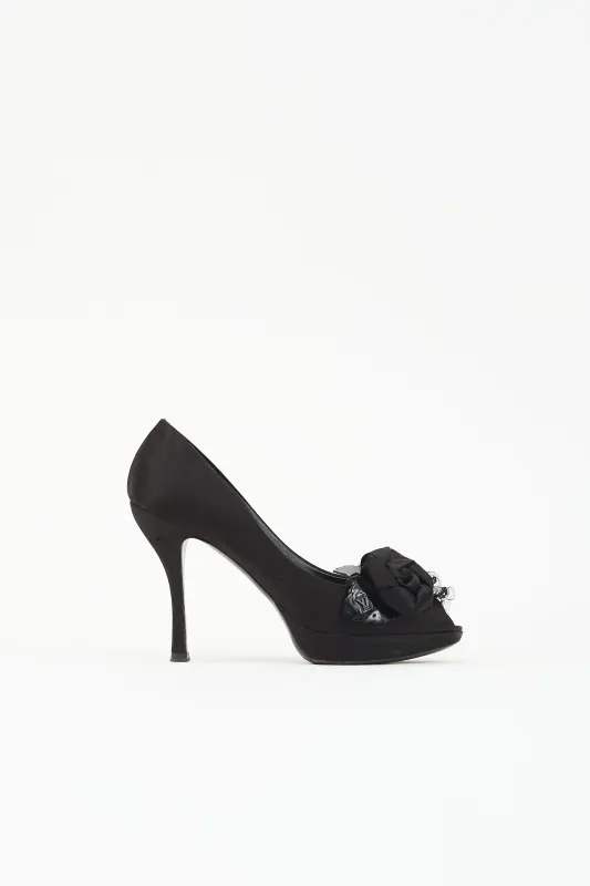 Satin Rosette Pump made by Louis Vuitton