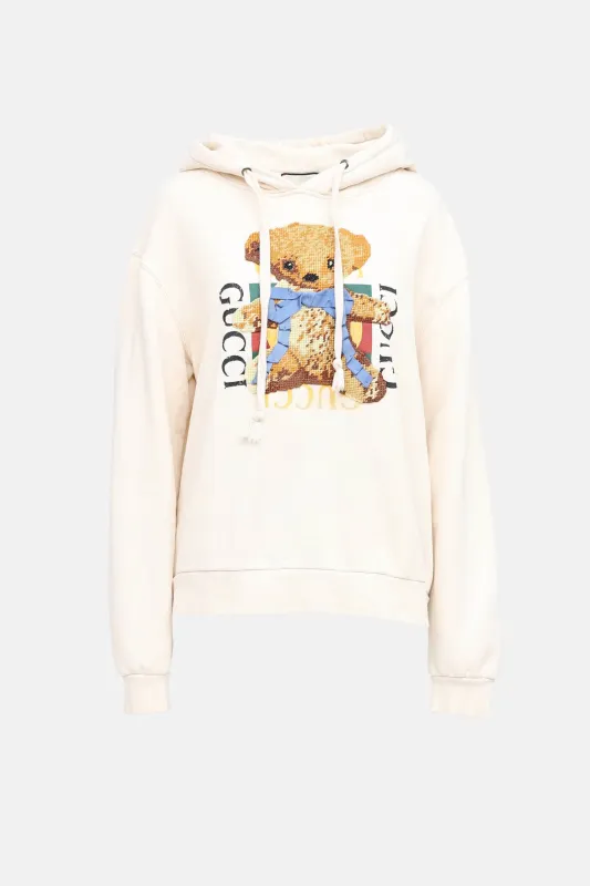 Teddy Bear Patch Hoodie made by Gucci