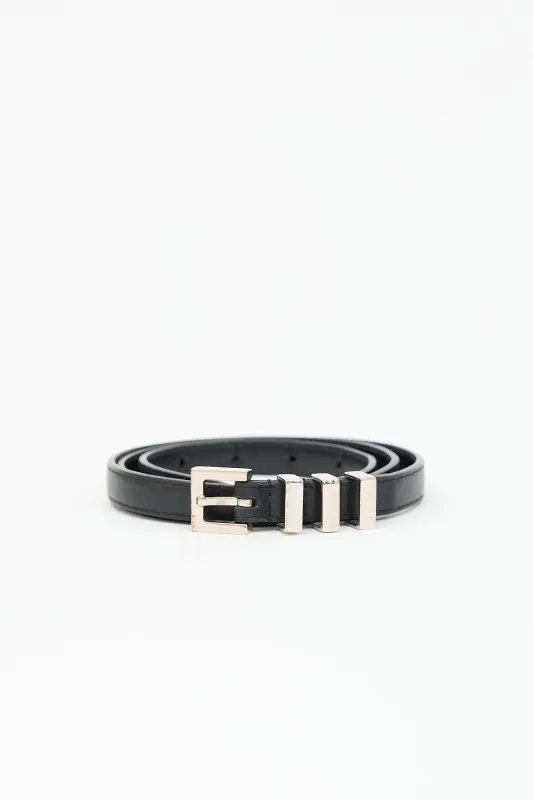 Leather Slim Belt made by Yves Saint Laurent