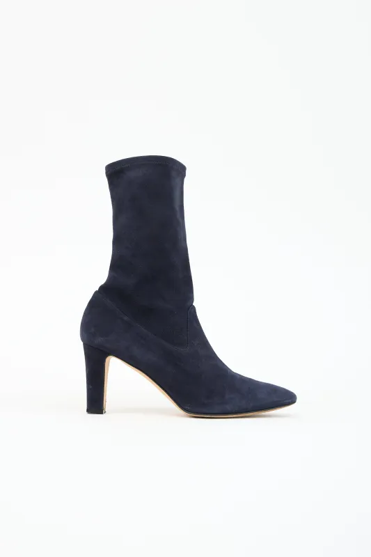 Suede Ankle Boot made by Manolo Blahnik