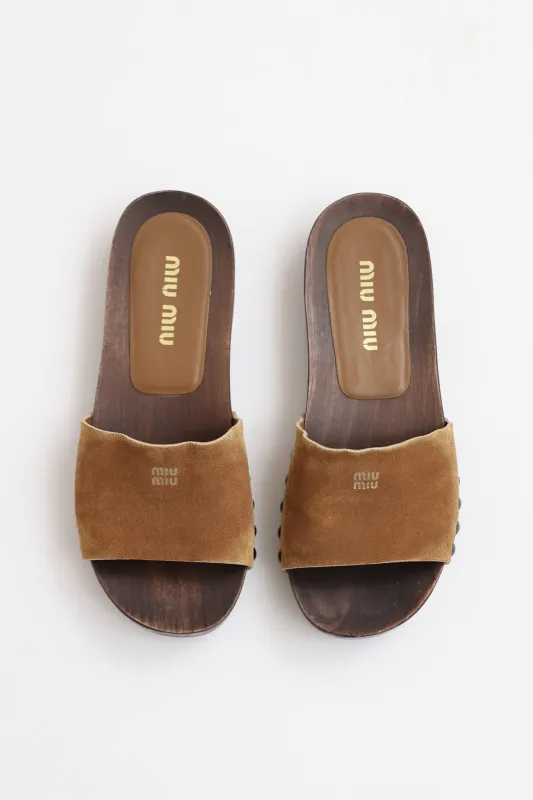 Faded Suede Sandal made by Miu Miu