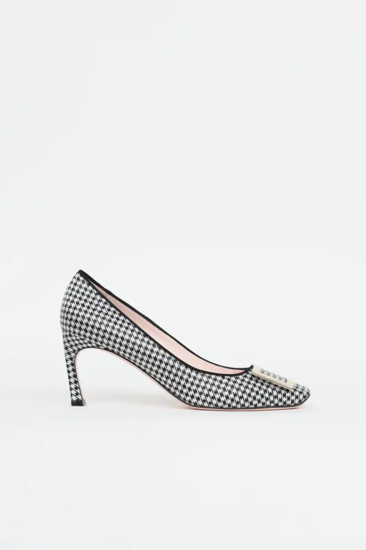 Houndstooth Trompette Pump made by Roger Vivier