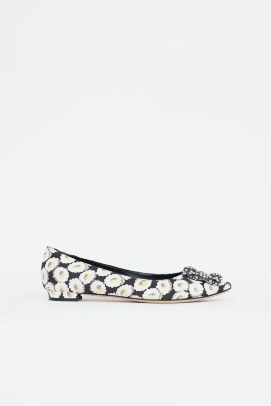 Floral Hangisi Flat made by Manolo Blahnik