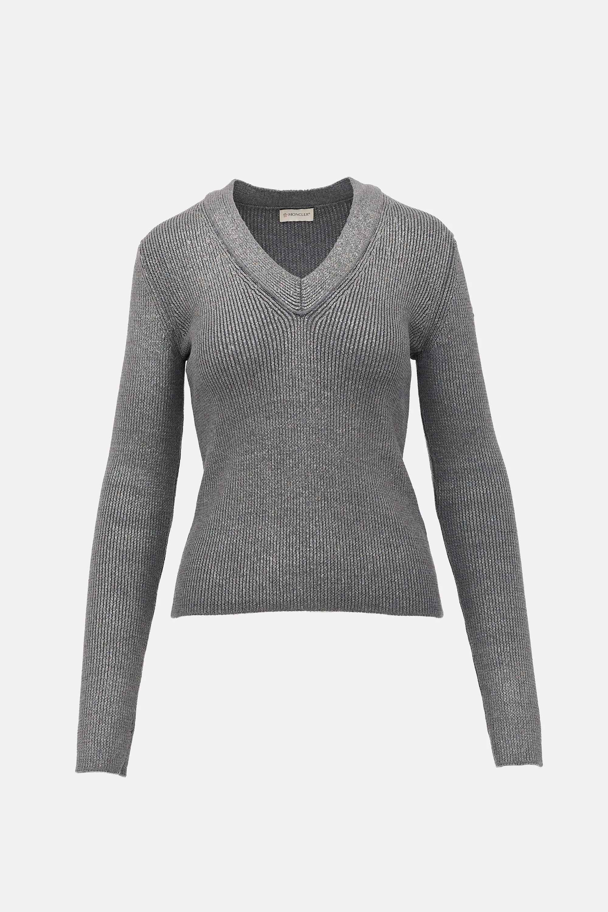 Coated Wool Ribbed Knit Sweater sold by VSP Consignment