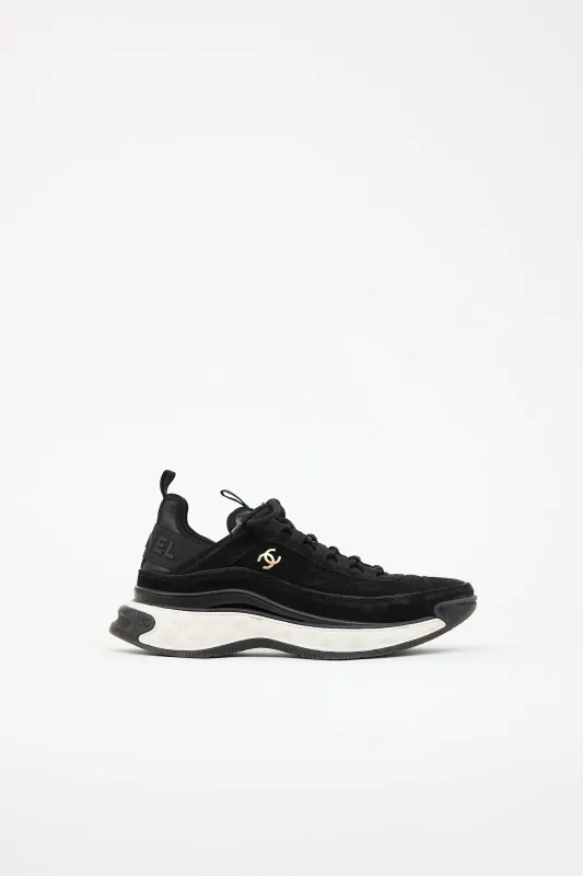 Suede CC Sneaker made by Chanel