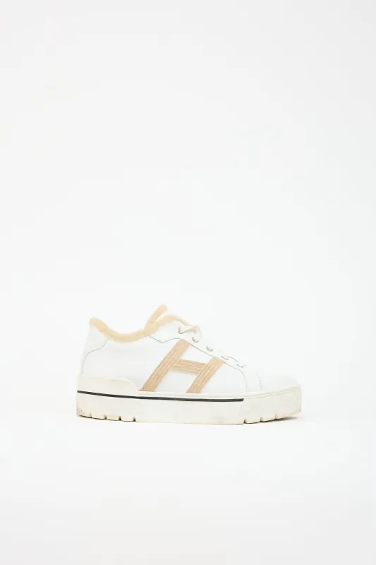 Leather Dare Platform Sneaker made by Hermes