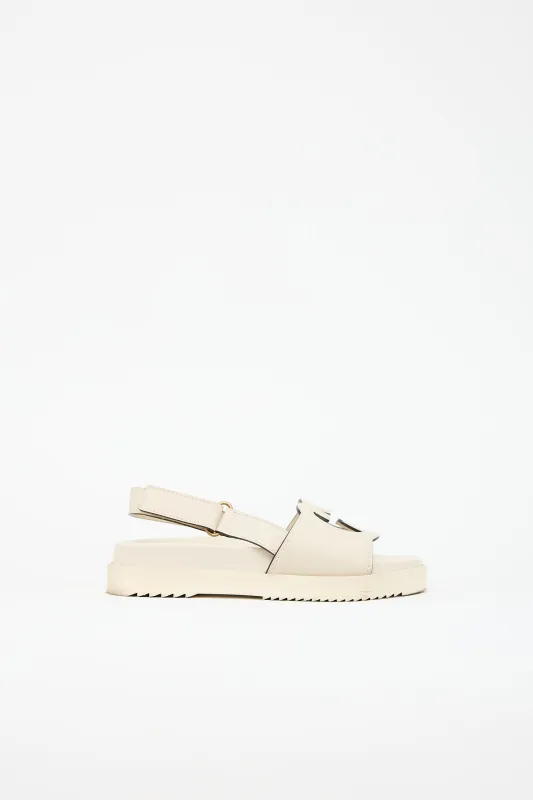 Leather GG Cutout Sandal made by Gucci