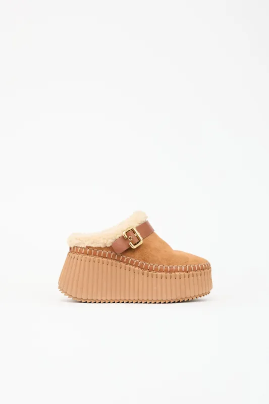 Suede Nama Wedge Mule made by Chloe