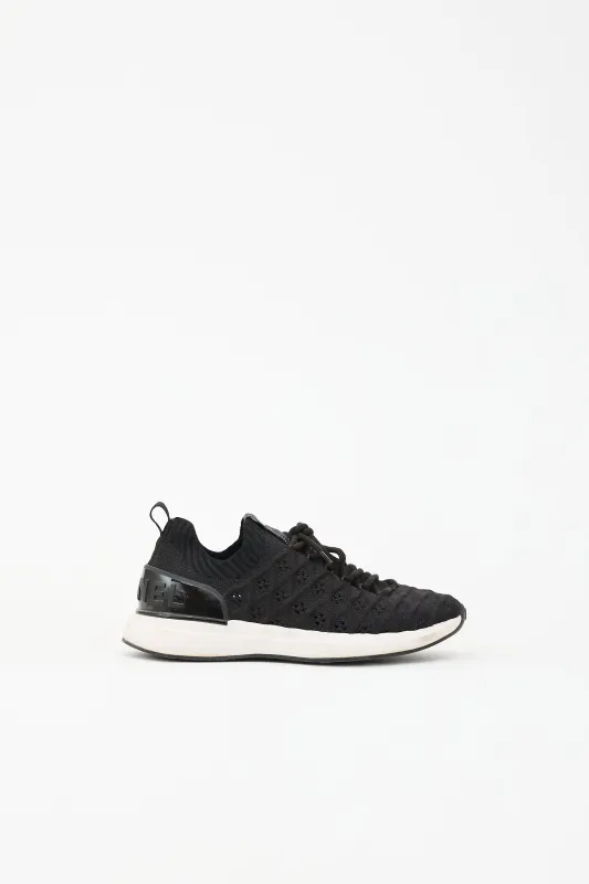 Pointelle Knit Sock Sneaker made by Chanel