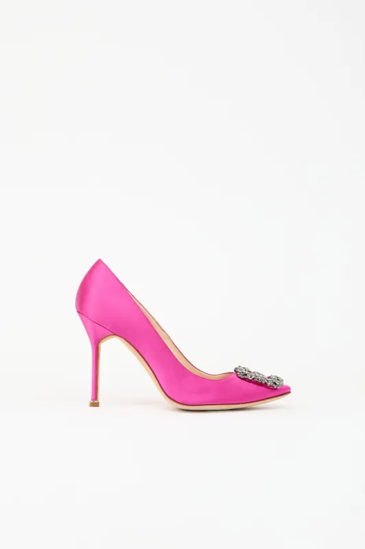 Satin Hangisi Pump made by Manolo Blahnik