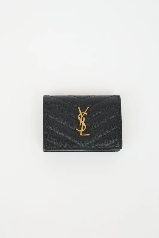 Leather Cassandre Bi-Fold Wallet made by Yves Saint Laurent