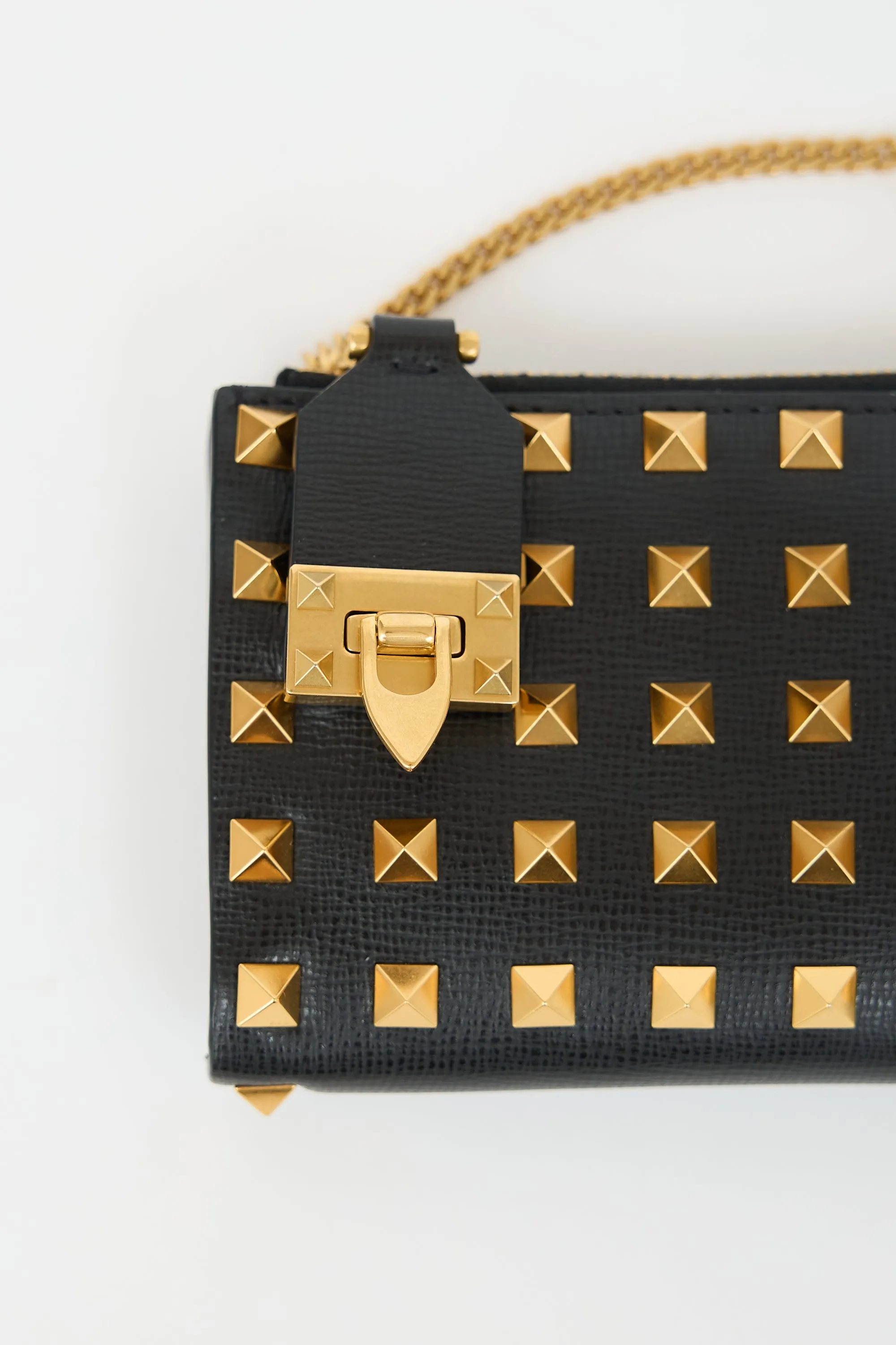 Leather Rockstud Zip Wallet sold by VSP Consignment product image thumbnail 3
