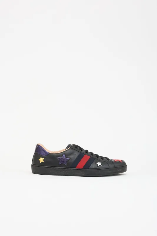 Leather Ace Web Sneaker made by Gucci