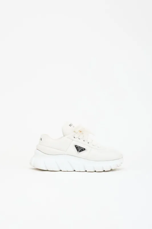 Leather Padded Logo Sneaker made by Prada