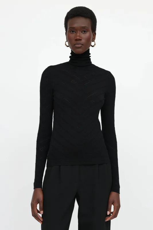 2004 Logo Knit Turtleneck made by Dior