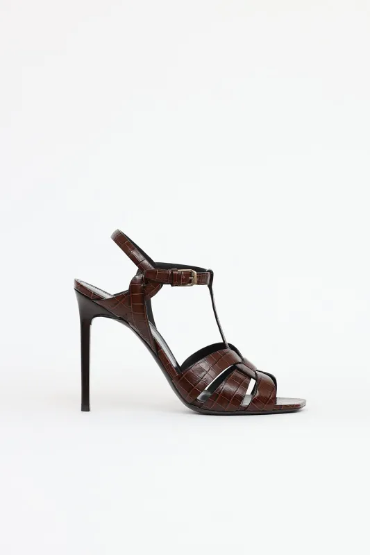 Embossed Tribute Sandal made by Yves Saint Laurent